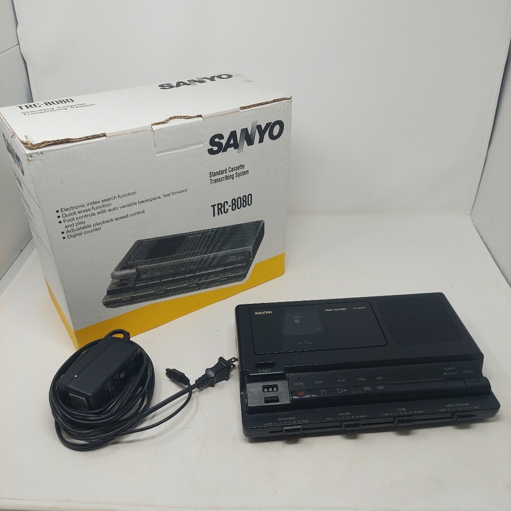 Sanyo TRC-8080 Standard Cassette Transcribing System Medical Transcription